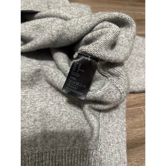 H&M oversized grey sweater turtleneck voluminous sleeves HM knit top m - Picture 2 of 11